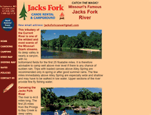 Tablet Screenshot of jacksforkcanoe.com